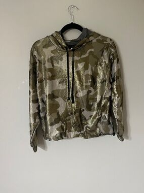 Koral Olive Green Metallic Camo Hoodie